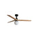 Klim 125cm Ceiling Fan with Light / Black with Pine / Timber Blades
