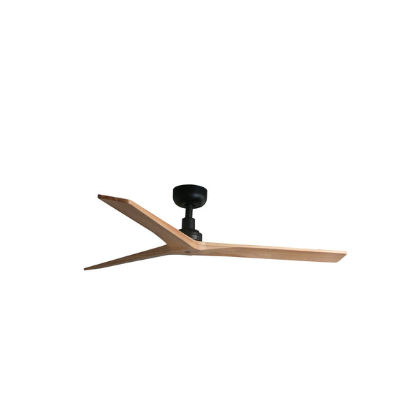 Klim 125cm Ceiling Fan / Black with Pine / Timber Blades