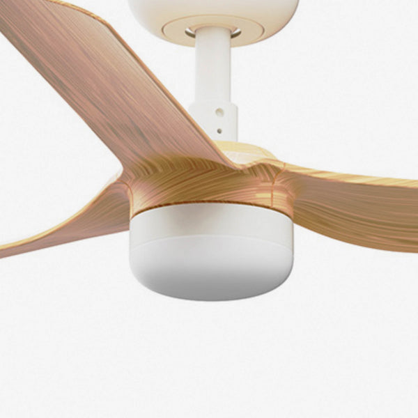 Mini Punt 90cm Ceiling Fan with LED Light / White with Maple / ABS Blades