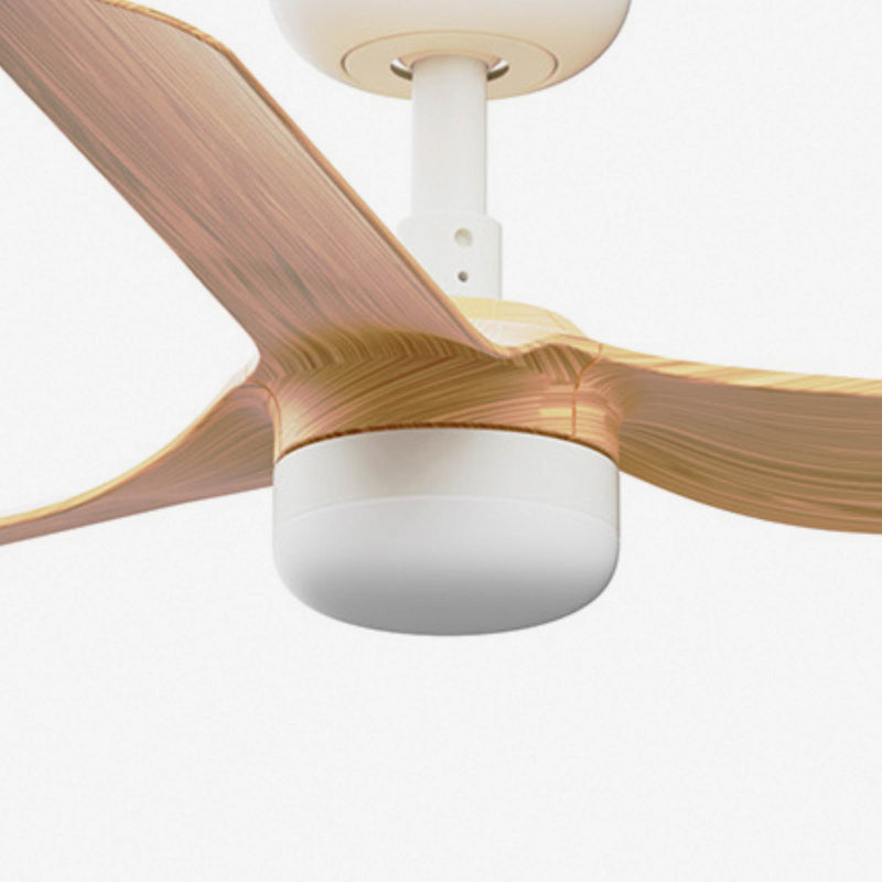 Mini Punt 90cm Ceiling Fan with LED Light / White with Maple / ABS Blades