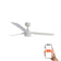 Punt 130cm Ceiling Fan with LED Light / White / ABS Blades