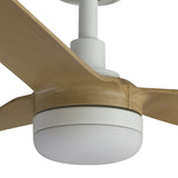 Punt 130cm Ceiling Fan with LED Light / White with Maple / ABS Blades