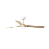 Punt 130cm Ceiling Fan with LED Light / White with Maple / ABS Blades